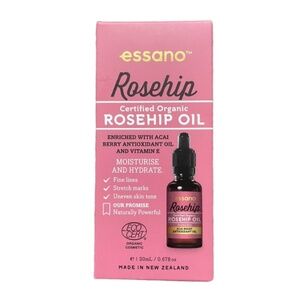 Essano Certified Organic Rosehip Oil 20 ml - New in Box  - Made in New Z…